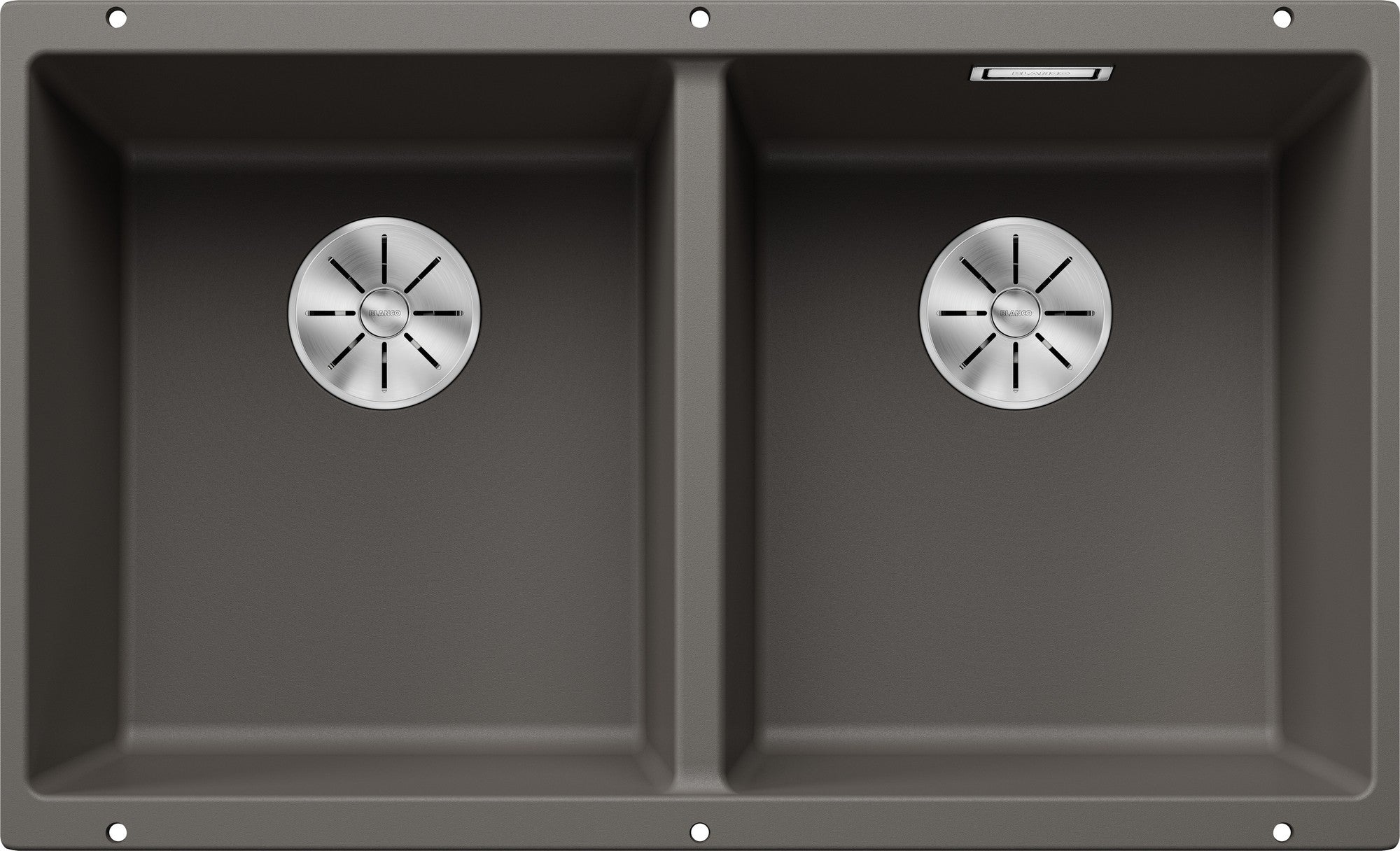 Chiuveta de bucatarie Subline 527347, silgranit gri vulcan, 755 x 460 mm, Blanco